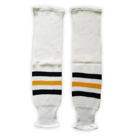 K1 Sportswear Pittsburgh Penguins White Knit Ice Hockey Socks