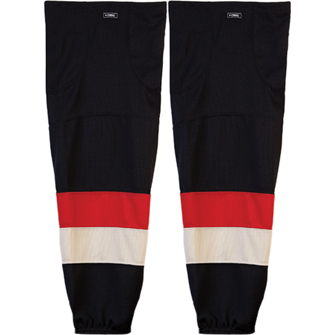 Kobe Sportswear K3GS33W Pro Series Ottawa Senators Third Mesh Ice Hockey Socks