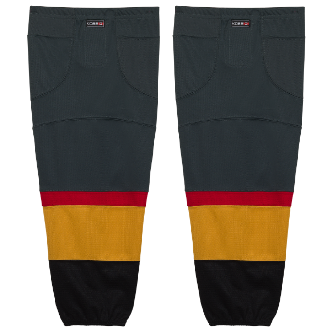Kobe Sportswear K3GS81A Pro Series Vegas Golden Knights Steel Grey Mesh Ice Hockey Socks