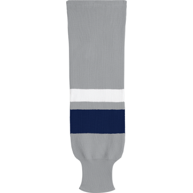 Kobe Sportswear X9800 Grey/Navy/White X Series League Knit Ice Hockey Socks