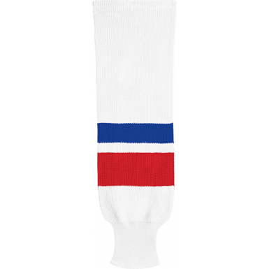 Kobe Sportswear X9800 White/Red/Royal Blue X Series League Knit Ice Hockey Socks