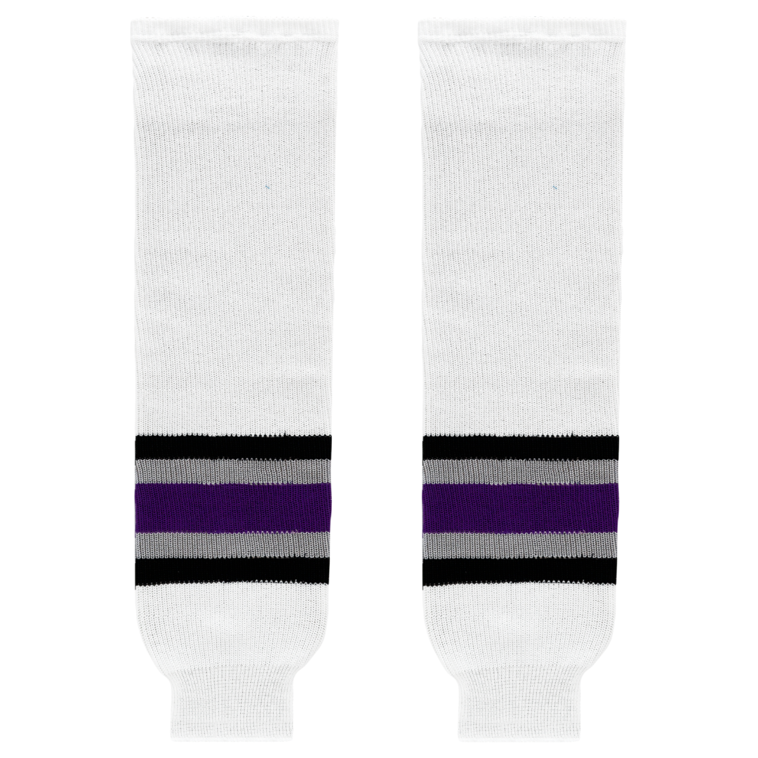 K1 Sportswear Los Angeles Kings S747 White Knit Ice Hockey Socks
