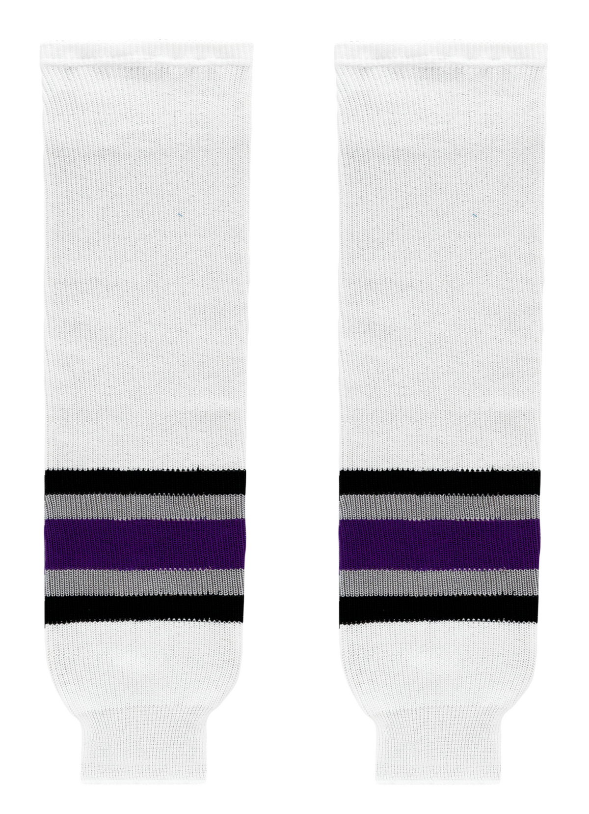 Modelline 1999-2011 Los Angeles Kings Away White Knit Ice Hockey Socks
