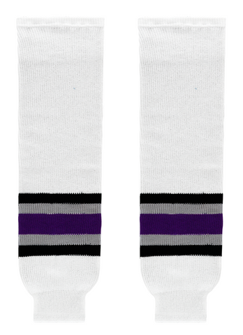 Modelline 1999-2011 Los Angeles Kings Away White Knit Ice Hockey Socks