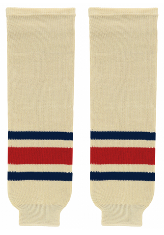 Modelline 2012 New York Rangers Winter Classic Sand/Navy/Red Knit Ice Hockey Socks