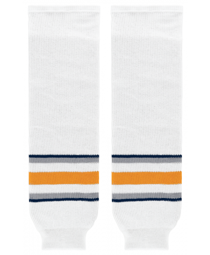 Modelline Buffalo Sabres Away White Knit Ice Hockey Socks