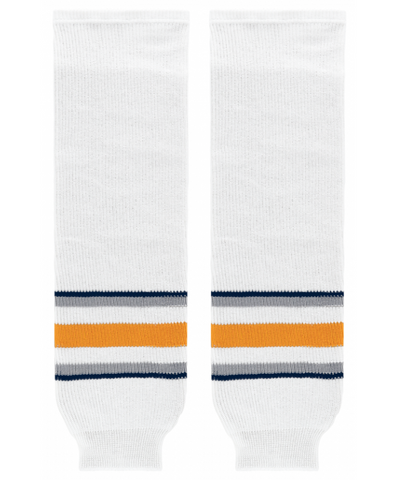 Modelline Buffalo Sabres Away White Knit Ice Hockey Socks