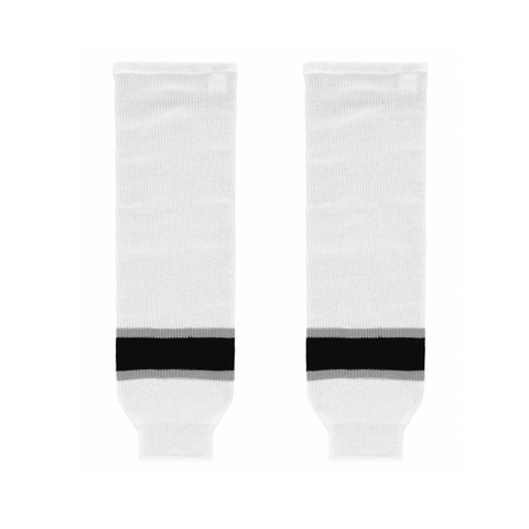 Modelline 1980s Los Angeles Kings Home White Knit Ice Hockey Socks