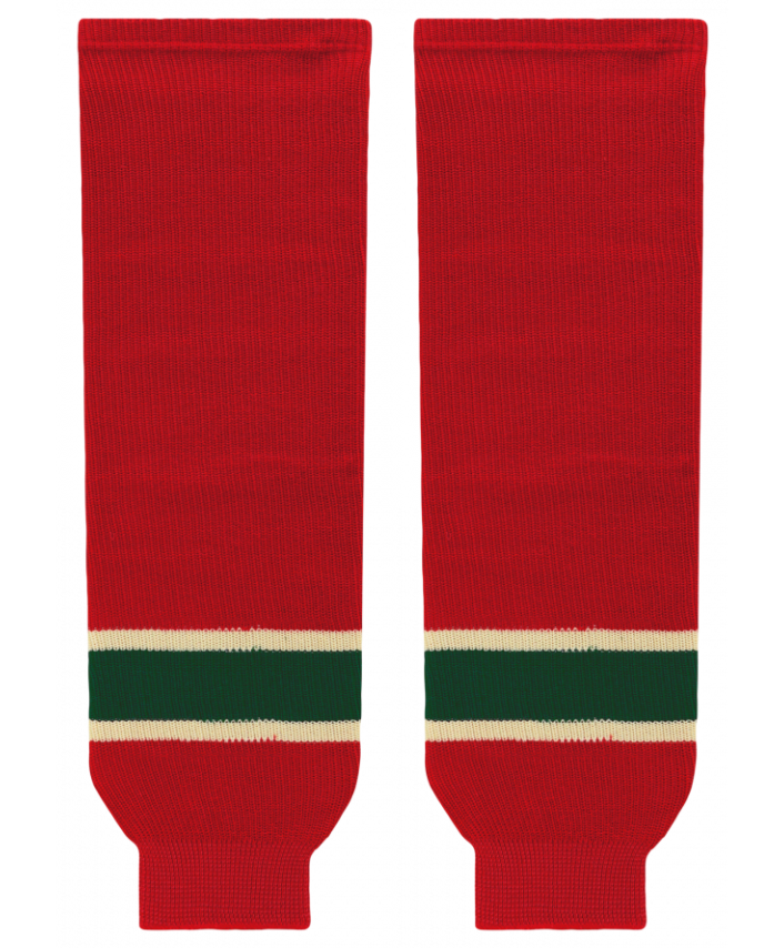 Modelline Minnesota Wild Home Red Knit Ice Hockey Socks