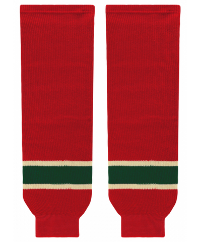 Modelline Minnesota Wild Home Red Knit Ice Hockey Socks