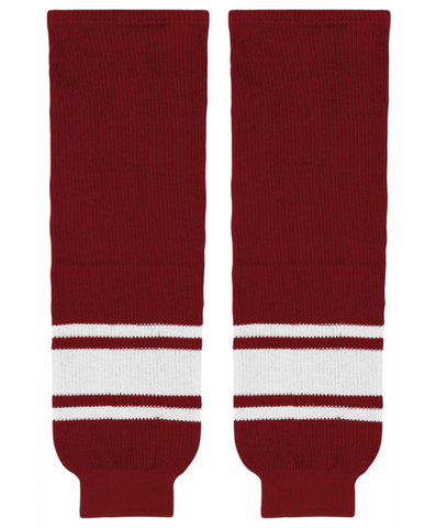 Modelline Montreal Junior Hockey Club Away Burgundy Knit Ice Hockey Socks