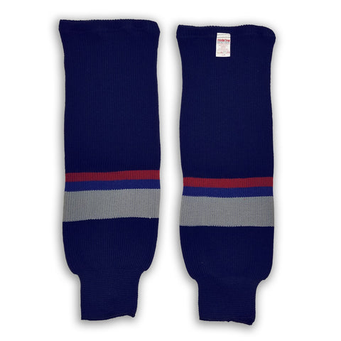 Modelline 1998-2007 Vancouver Canucks Home Navy Knit Ice Hockey Socks
