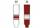 Modelline Montreal Junior Hockey Club Away Burgundy Knit Ice Hockey Socks
