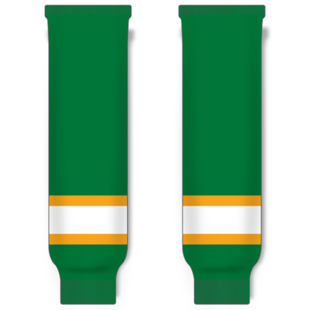 Modelline 1970s Minnesota North Stars Away Kelly Green Knit Ice Hockey Socks