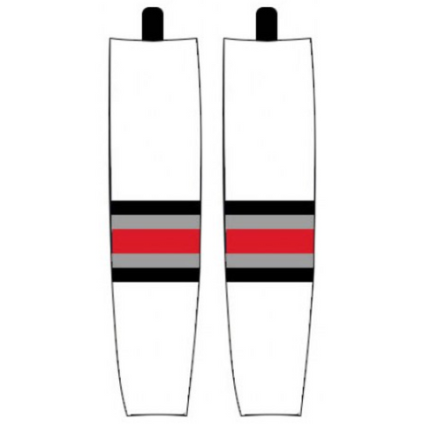 Modelline Ohio State Buckeyes Home White Sublimated Mesh Ice Hockey Socks