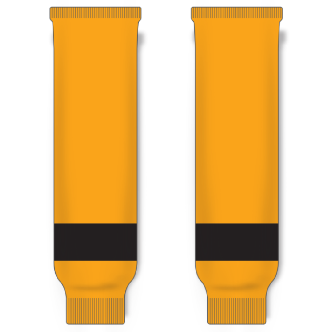 Modelline 2017 Pittsburgh Penguins Centennial Classic Gold/Black Knit Ice Hockey Socks