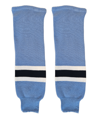 Modelline 1975-76 Pittsburgh Penguins Away Sky Blue Knit Ice Hockey Socks
