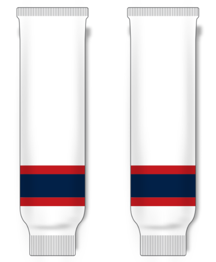 Modelline Regina Pats Home White Knit Ice Hockey Socks