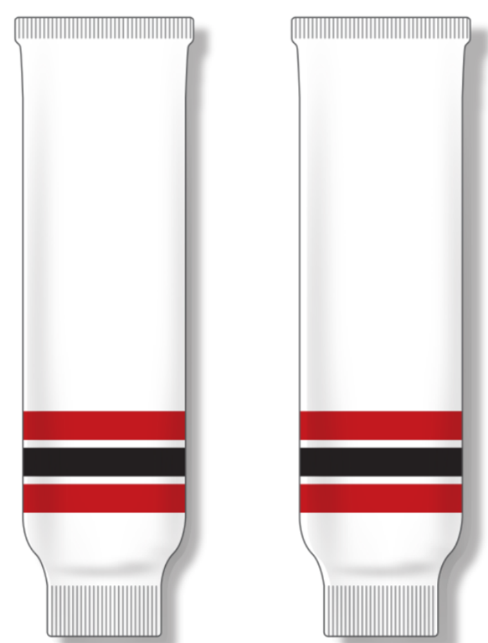 Modelline  Quebec Remparts Home White Knit Ice Hockey Socks