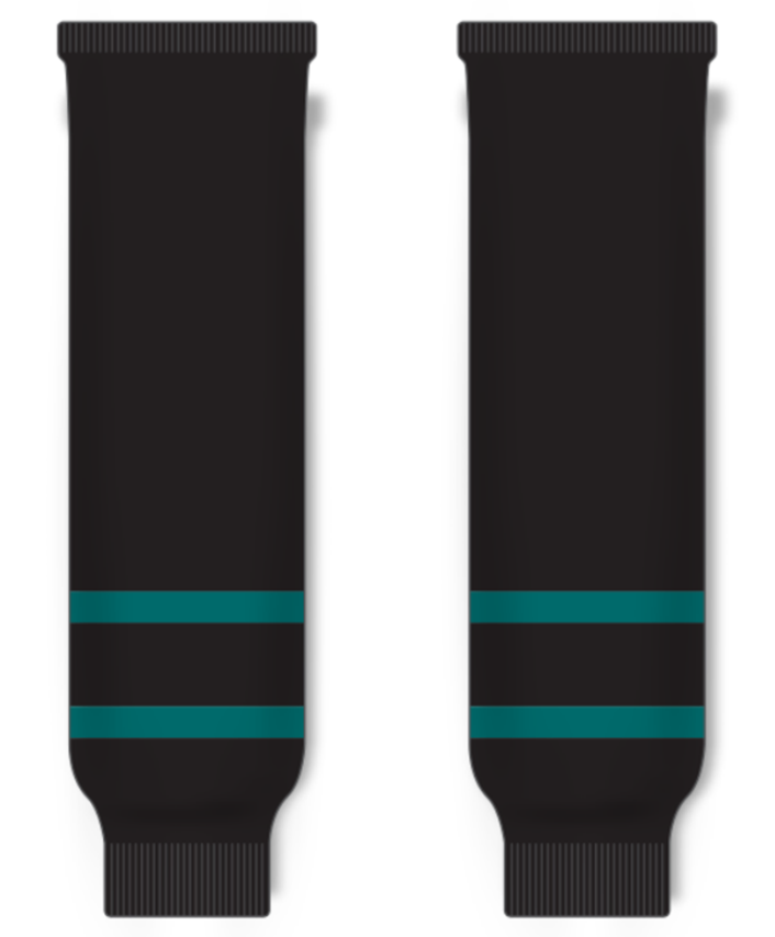 Modelline San Jose Sharks Alternate Black Knit Ice Hockey Socks