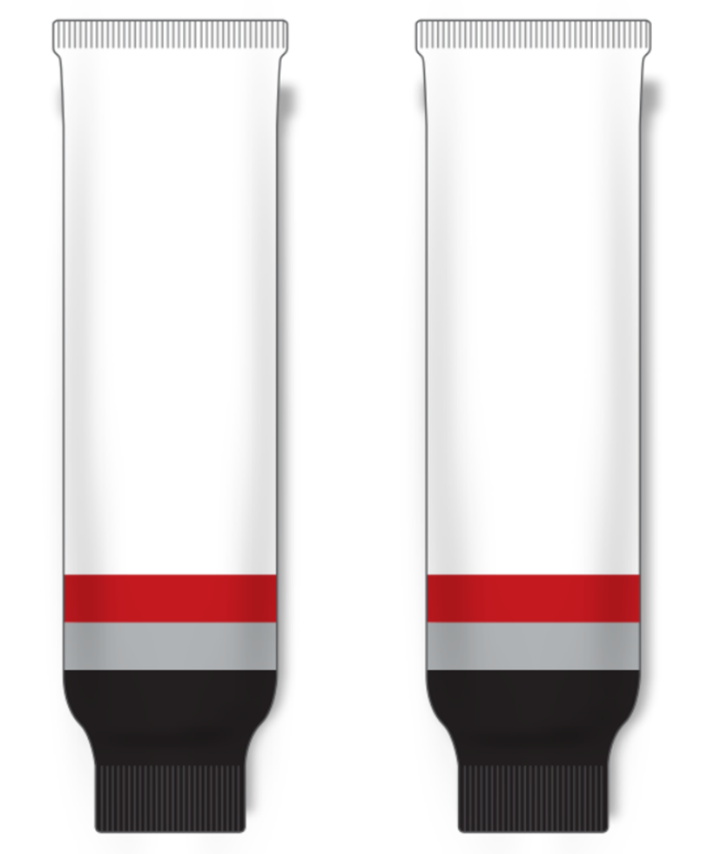 Modelline St. John's Fog Devils Home White Knit Ice Hockey Socks