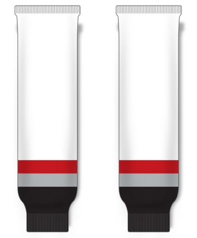 Modelline St. John's Fog Devils Home White Knit Ice Hockey Socks