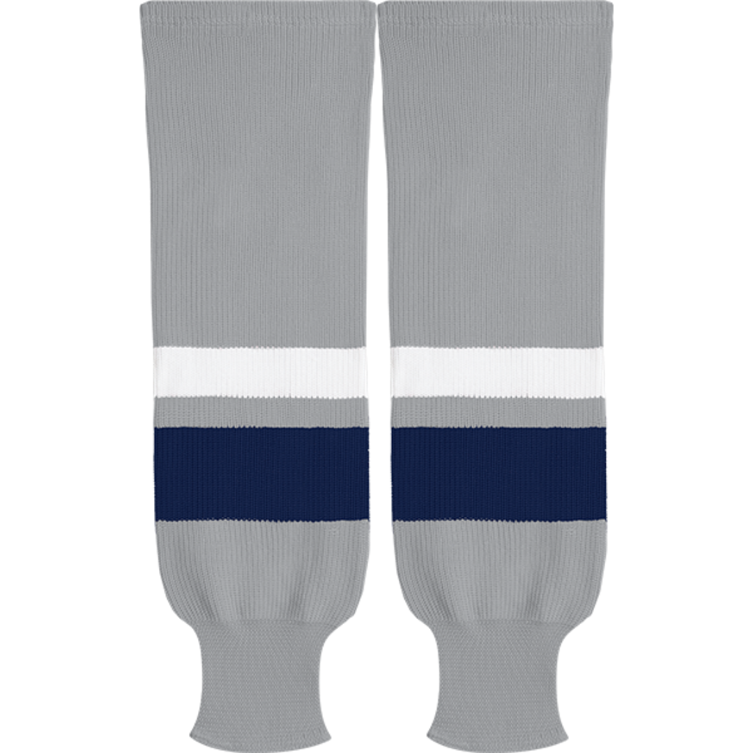 Kobe Sportswear X9800 Grey/Navy/White X Series League Knit Ice Hockey Socks