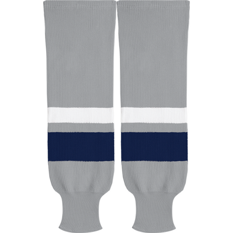 Kobe Sportswear X9800 Grey/Navy/White X Series League Knit Ice Hockey Socks