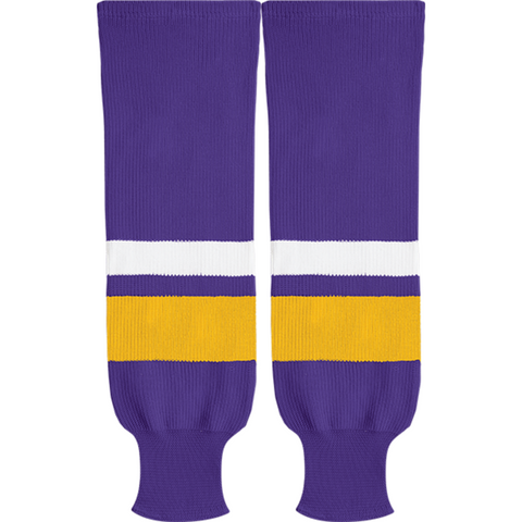 Kobe Sportswear X9800 Purple/Gold/White X Series League Knit Ice Hockey Socks
