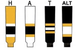 Modelline Boston Bruins Home Gold Knit Ice Hockey Socks