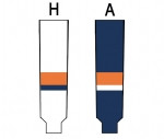 Modelline Bridgeport Sound Tigers Home White Knit Ice Hockey Socks