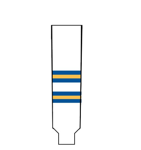 Modelline 2018 Buffalo Sabres Winter Classic White/Royal Blue/Gold Knit Ice Hockey Socks