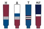 Modelline Colorado Avalanche Home Cardinal Red Knit Ice Hockey Socks
