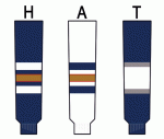 Modelline 1990s Edmonton Oilers Away White Knit Ice Hockey Socks