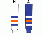 Modelline 1980s Edmonton Oilers Away Royal Blue Knit Ice Hockey Socks