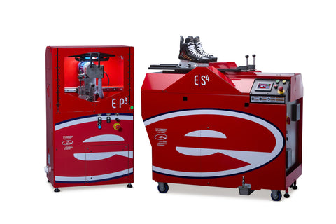 Elite E-P3 profiler and E-S4 sharpener — the pro blade performance setup at ProStride Hockey