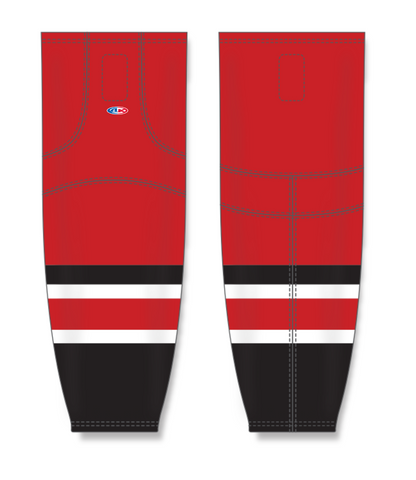 Athletic Knit (AK) HS2100-532 2017 Carolina Hurricanes Red Mesh Ice Hockey Socks