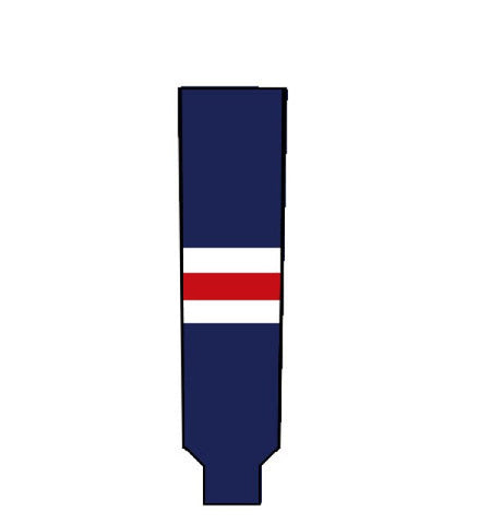 Modelline 2018 New York Rangers Winter Classic Navy/White/Red Knit Ice Hockey Socks