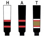 Modelline 1992-2000 Ottawa Senators Away Black Knit Ice Hockey Socks