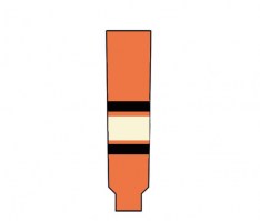 Modelline 2012 Philadelphia Flyers Winter Classic Orange/Black/Sand Knit Ice Hockey Socks