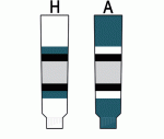 Modelline 1990s San Jose Sharks Away Teal Knit Ice Hockey Socks