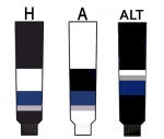 Modelline 1993-2007 Tampa Bay Lightning Away White Knit Ice Hockey Socks